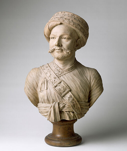 Muhammad Osman Khan, Claude-André Deseine (French, 1740–1823), Terracotta with carved wood base 