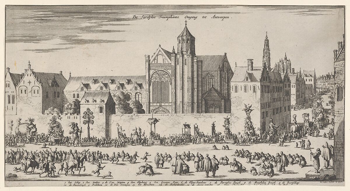 Triumphal procession to Antwerp, Jan Luyken (Dutch, Amsterdam 1649–1712 Amsterdam), Etching 