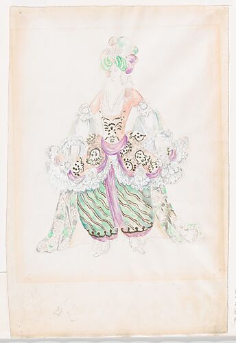 Costume Design for a Courtier for the Ballet 'Le Marriage d'Aurore' (Aurora's Wedding), premiered at the Théâtre national de l’Opéra, 1922