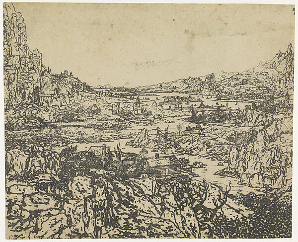 Mountain Valley with a Winding River, Hercules Segers (Dutch, ca. 1590–ca. 1638), Lift-ground etching; first state of two 