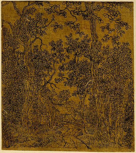 Small Wooded Landscape with a Road and a House
