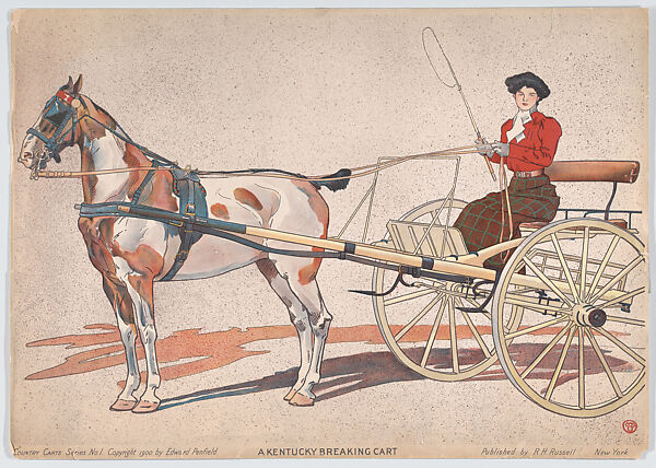 A Kentucky Breaking Cart, Edward Penfield (American, Brooklyn, New York 1866–1925 Beacon, New York), Color lithograph 