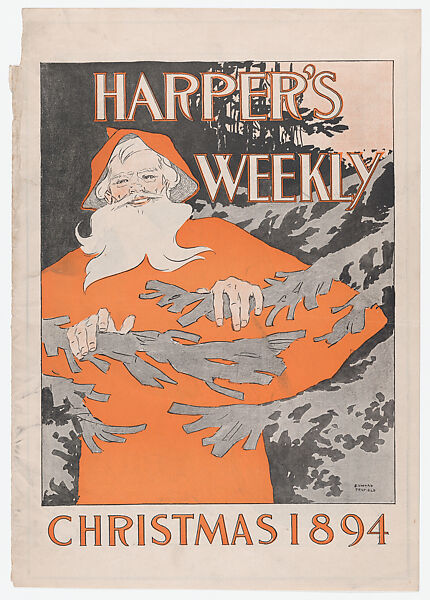 Harper's: Christmas, Edward Penfield (American, Brooklyn, New York 1866–1925 Beacon, New York), Color lithograph 