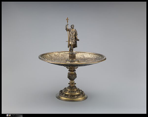 Julius Caesar tazza, Gilded silver, Netherlandish? 