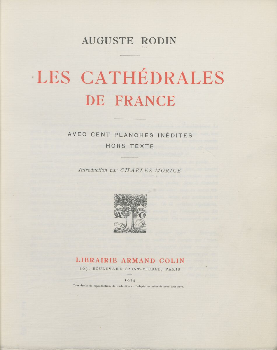 Les cathédrales de France, Auguste Rodin (French, Paris 1840–1917 Meudon) 