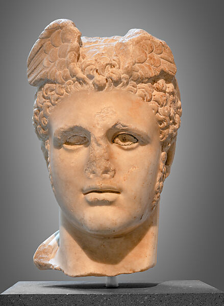 Head of Hermes-Thoth, Marble, Greek 