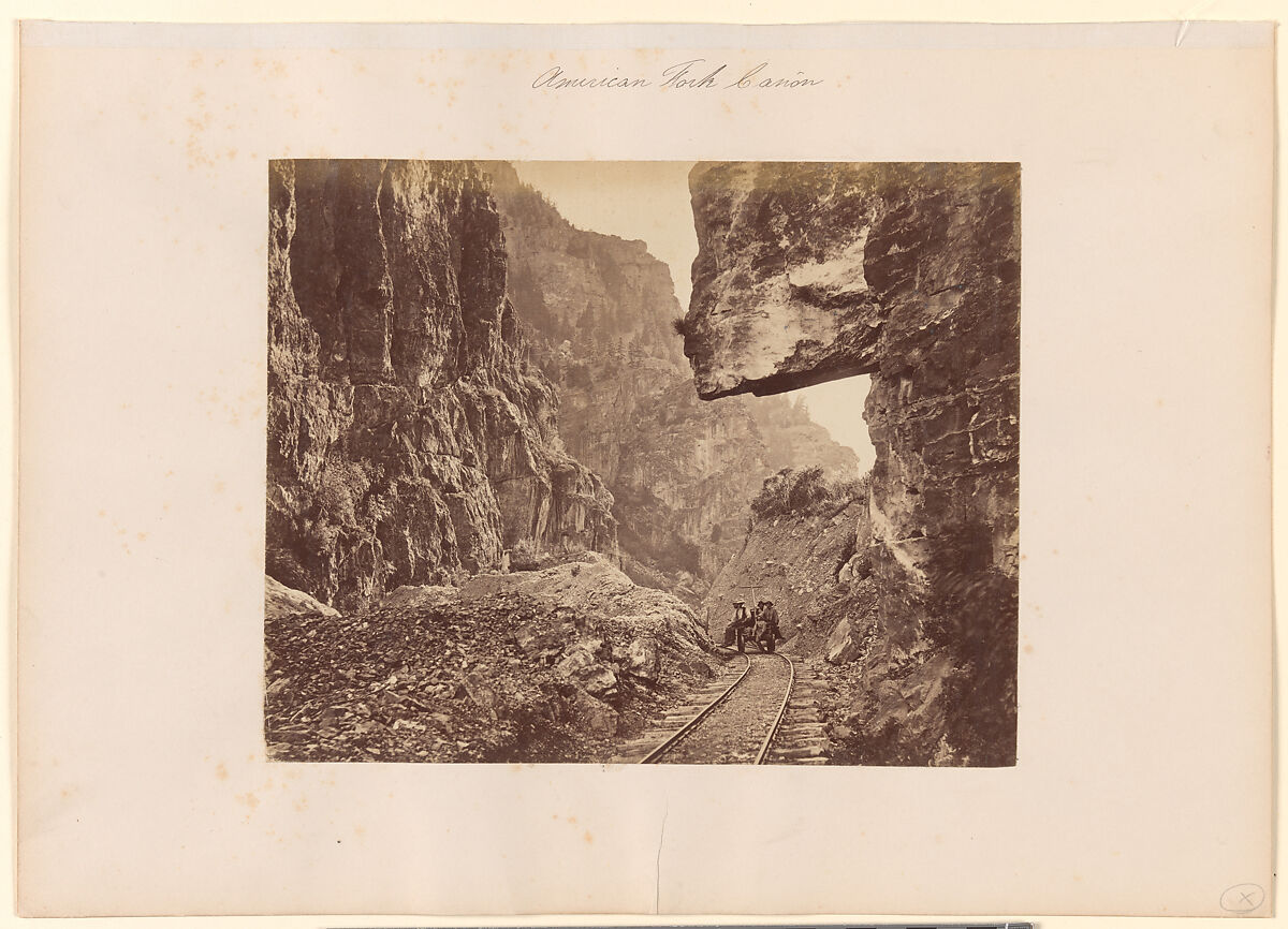 American Fork Canyon, Charles Roscoe Savage (American, 1832–1909), Albumen silver print 