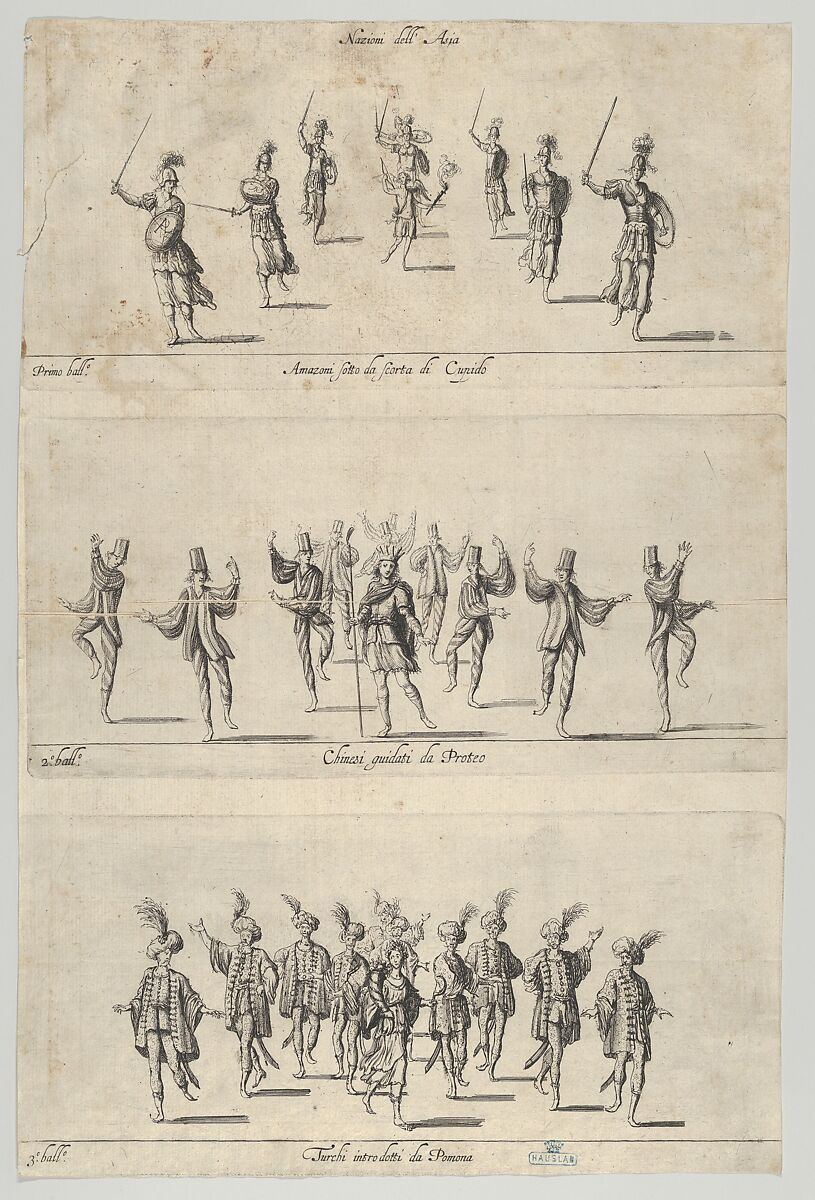 Nations of Asia ballets, Anonymous, Italian, 17th century, Etching 