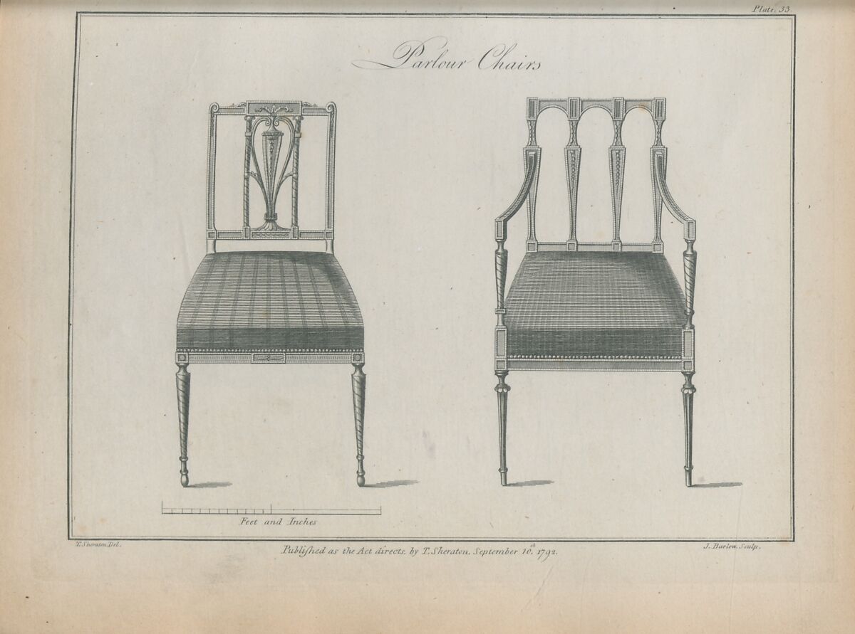 The cabinet-maker and upholsterer's drawing-book, in three parts, Thomas Sheraton (British, Stockton-on-Tees 1751–1806 London) 