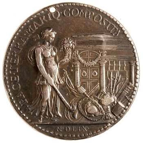 Medal of Philip II, King of Spain, ruler of the Habsburg Netherlands, Gianpaolo Poggini (Italian, Florence 1518–ca. 1582 Madrid), Silver, Brussels 