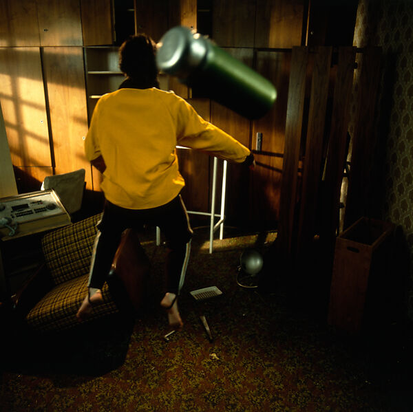 Stasi City, Jane and Louise Wilson (British, born 1967), Four-channel digital video, transferred from Super 16mm film, color, sound, 4 min., 50 sec.