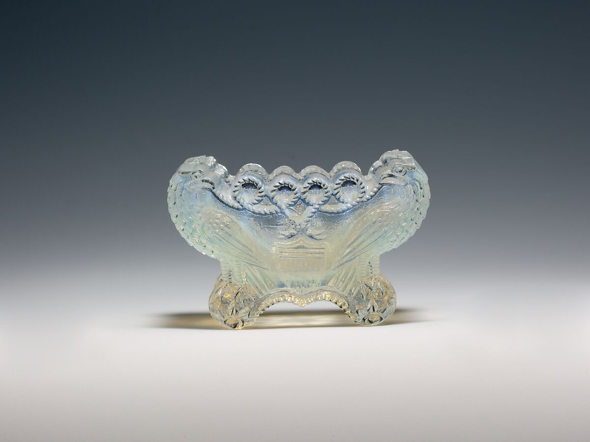 Salt, Probably Boston &amp; Sandwich Glass Company (American, 1825–1888, Sandwich, Massachusetts), Pressed glass, American 