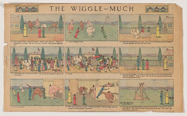 "The Wiggle-Much" Comic Strip, No. 1 (published in The New York Herald, March 20, 1910), Herbert E. Crowley (British, Eltham, Kent 1873–1937 Ascona, Switzerland), Printed newpaper sheet 