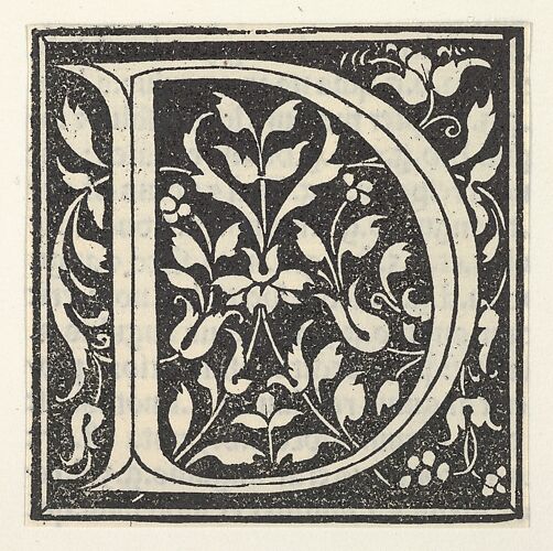Anonymous, Italian, 15th century | Initial letter R with floral pattern ...