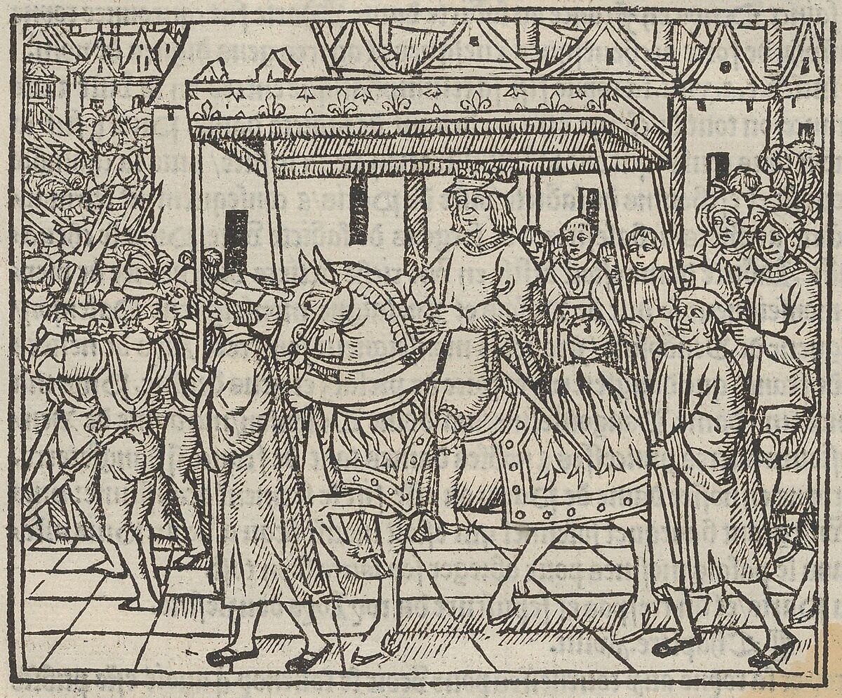 Page from 'La Mer de Histoires', Anonymous, French, 16th century, Woodcut