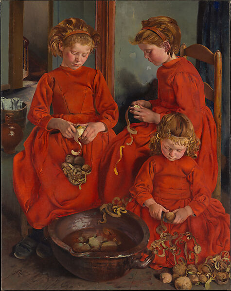 The Three Sisters, Léon Frederic (Belgian, Brussels 1856–1940 Brussels), Oil on canvas 