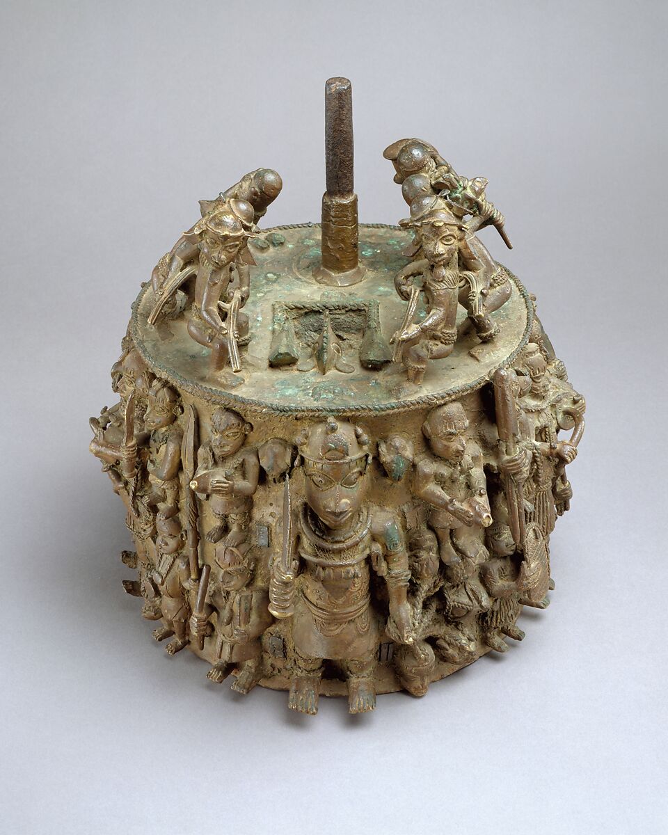 Oba with Animals, Brass, Edo peoples