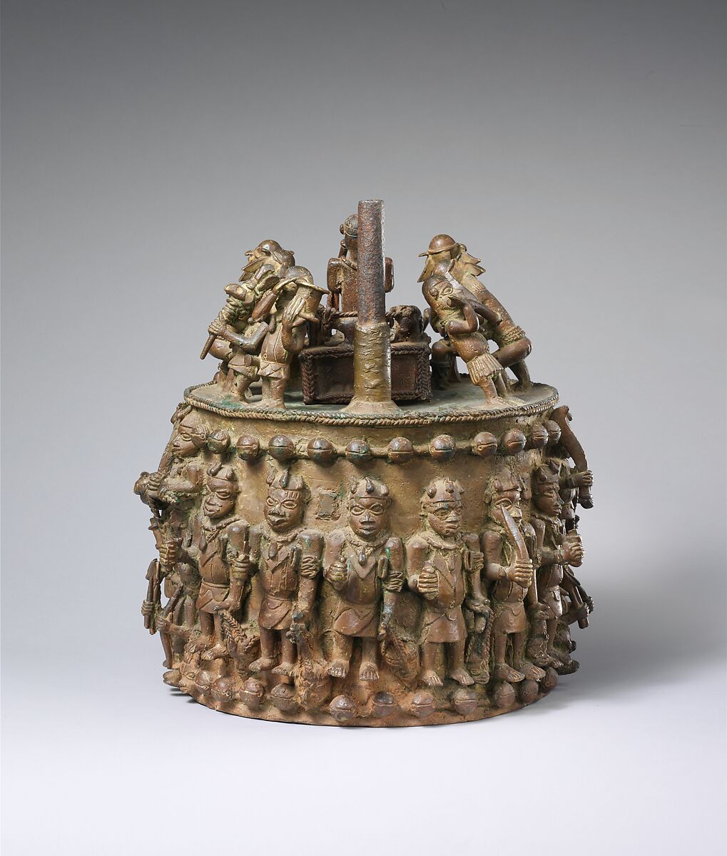 Oba with Animals, Brass, Edo peoples