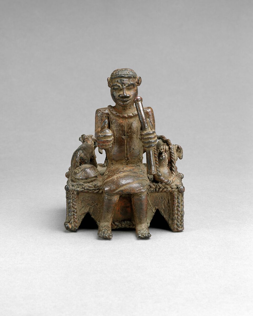 Oba with Animals, Brass, Edo peoples