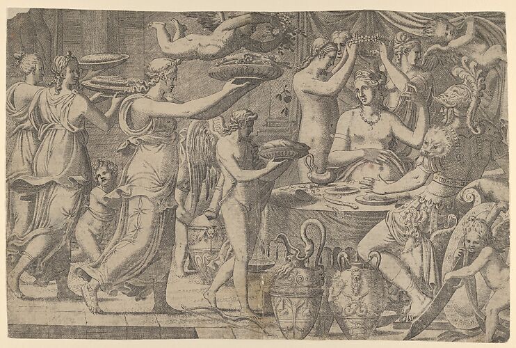 Mars and Venus Served by Cupid and the Graces