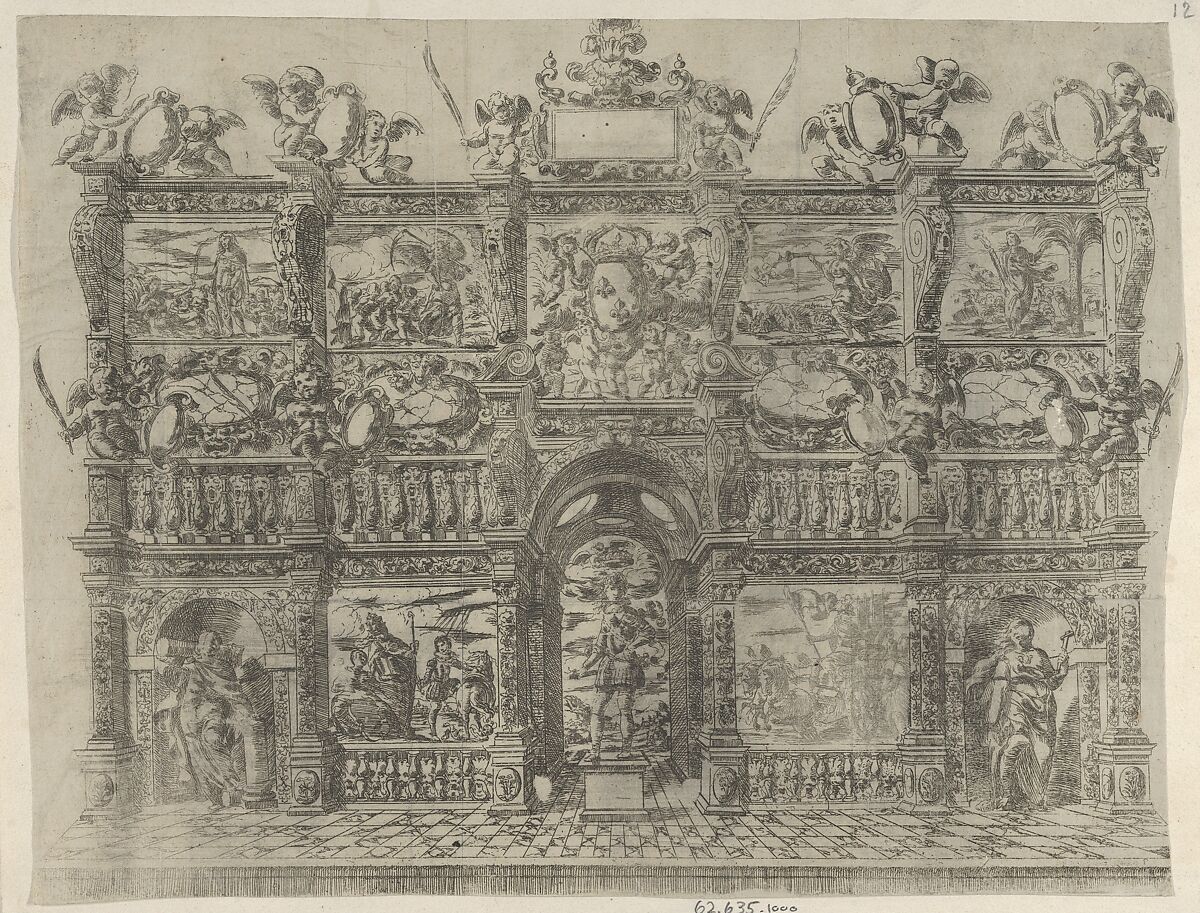 Plate from "La Voye de Laict ou le Chemin des Heros à l'entrée de Louis XIV en la Cité d'Avignon le 16 Novembre 1622", Thomas de Berton, Etching 