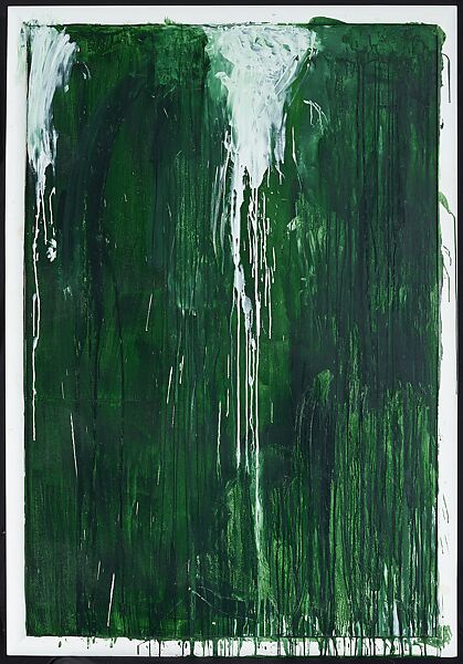 Untitled I (Green Paintings), Cy Twombly (American, Lexington, Virginia 1928–2011 Rome), Acrylic on plywood with artist's frame 