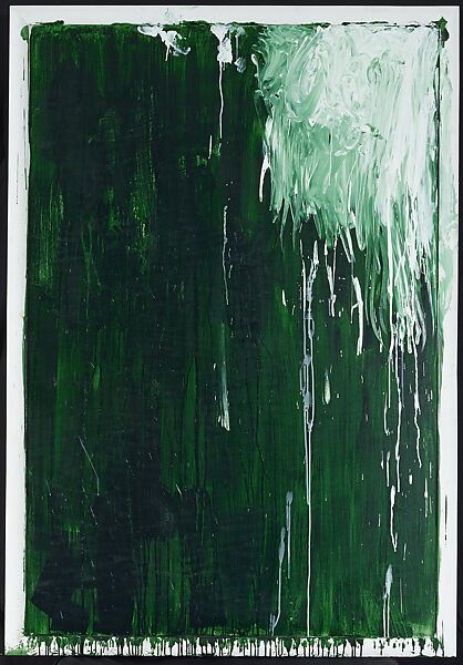 Untitled II (Green Paintings), Cy Twombly (American, Lexington, Virginia 1928–2011 Rome), Acrylic on plywood with artist's frame 