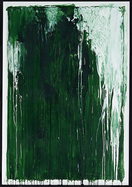 Untitled IV (Green Paintings), Cy Twombly (American, Lexington, Virginia 1928–2011 Rome), Acrylic on plywood with artist's frame 