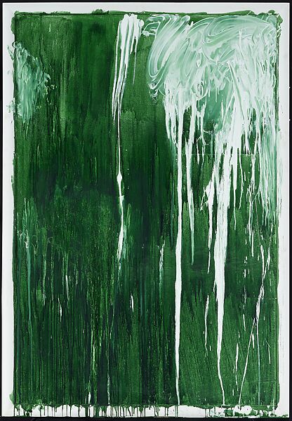 Untitled V (Green Paintings), Cy Twombly (American, Lexington, Virginia 1928–2011 Rome), Acrylic on plywood with artist's frame 