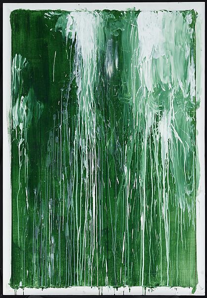 Untitled VI (Green Paintings), Cy Twombly (American, Lexington, Virginia 1928–2011 Rome), Acrylic on plywood with artist's frame 