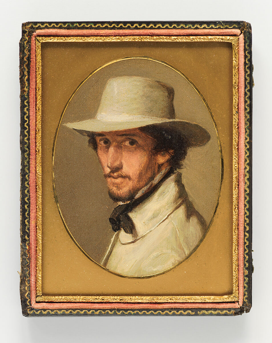 Self-portrait, Sanford Robinson Gifford (Greenfield, New York 1823–1880 New York, New York), Oil on paper, American 