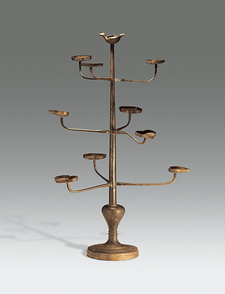 Lamp with Nine Branches, Bronze, China 