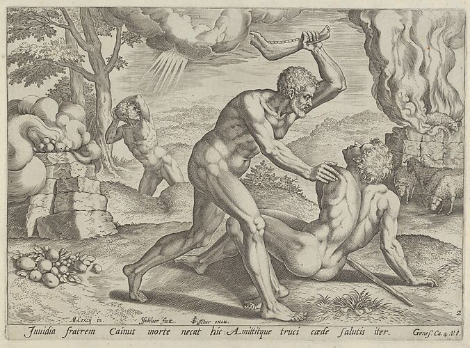 Cain murdering Abel (plate 2 from The Story of Cain and Abel)