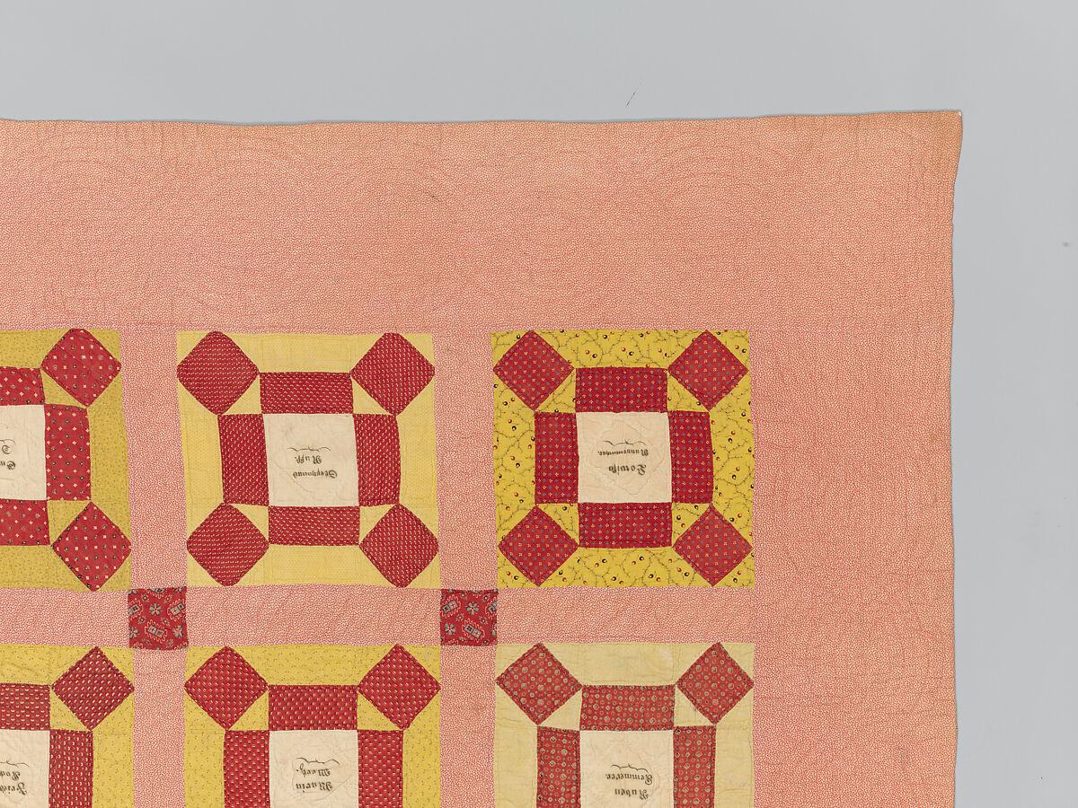 Signature Quilt, Julianna Diehl Fenstermacher (American, 1837–1902), Cotton