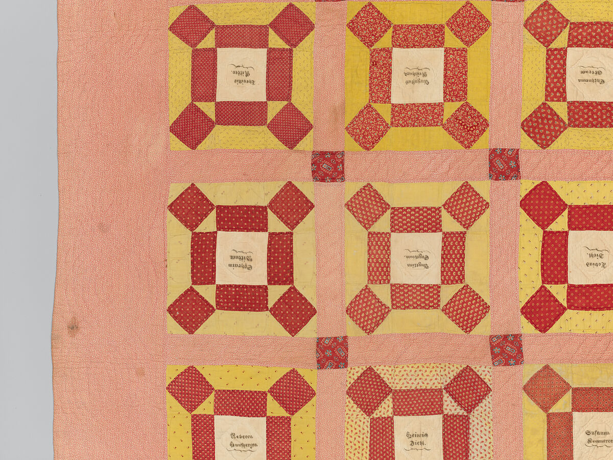 Signature Quilt, Julianna Diehl Fenstermacher (American, 1837–1902), Cotton
