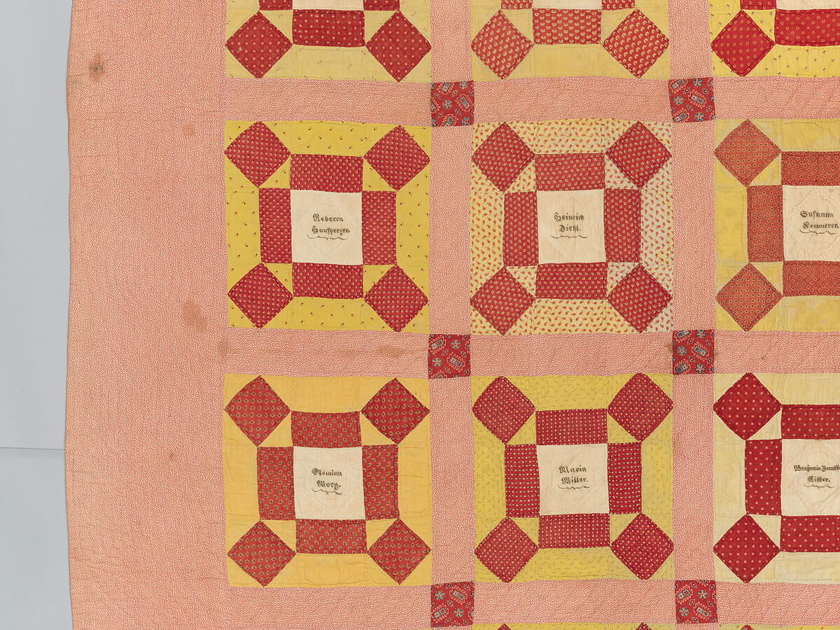 Signature Quilt, Julianna Diehl Fenstermacher (American, 1837–1902), Cotton