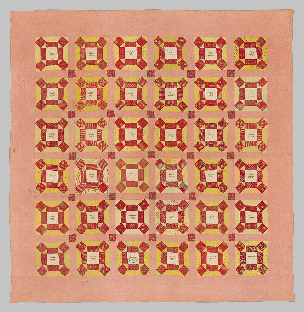 Signature Quilt, Julianna Diehl Fenstermacher (American, 1837–1902), Cotton 