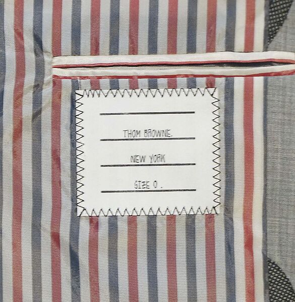 Ensemble, Thom Browne (American, born 1965), wool, cotton, silk, wood, mother-of-pearl, leather, metal, American