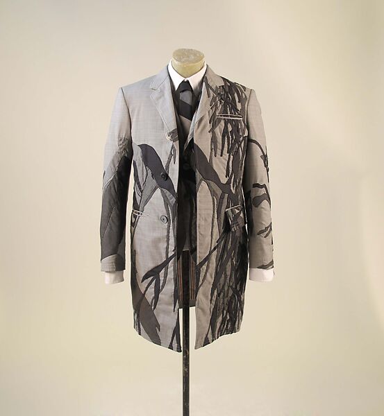 Ensemble, Thom Browne (American, born 1965), wool, cotton, silk, wood, mother-of-pearl, leather, metal, American