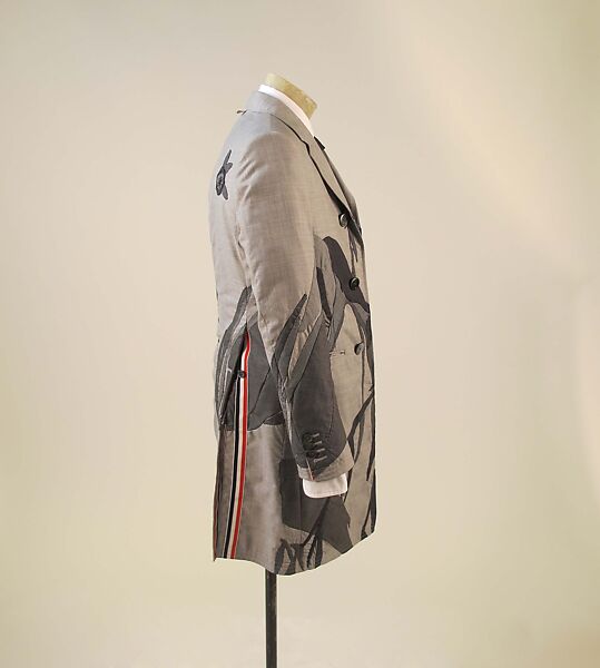 Ensemble, Thom Browne (American, born 1965), wool, cotton, silk, wood, mother-of-pearl, leather, metal, American
