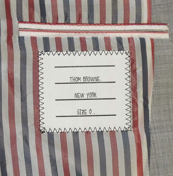 Ensemble, Thom Browne (American, born 1965), wool, cotton, silk, wood, mother-of-pearl, leather, metal, American