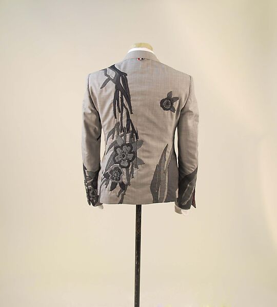 Ensemble, Thom Browne (American, born 1965), wool, cotton, silk, wood, mother-of-pearl, leather, metal, American