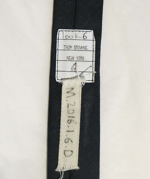 Ensemble, Thom Browne (American, born 1965), wool, cotton, silk, wood, mother-of-pearl, leather, metal, American