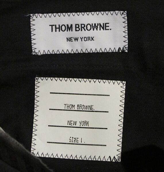 Ensemble, Thom Browne (American, born 1965), wool, cotton, silk, wood, mother-of-pearl, leather, metal, American