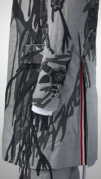 Ensemble, Thom Browne (American, born 1965), wool, cotton, silk, wood, mother-of-pearl, leather, metal, American