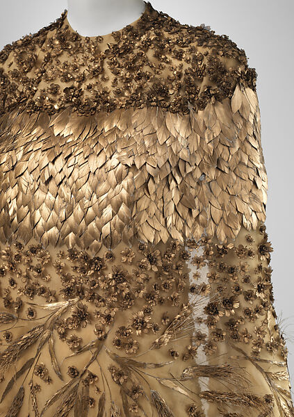 Dress, Valentino S.p.A. (Italian, founded 1959), silk, feather, metal, Italian