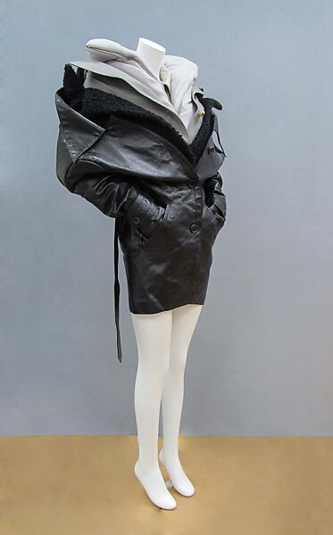 Dress, Viktor &amp; Rolf (Dutch, founded 1993), cotton, leather, Dutch