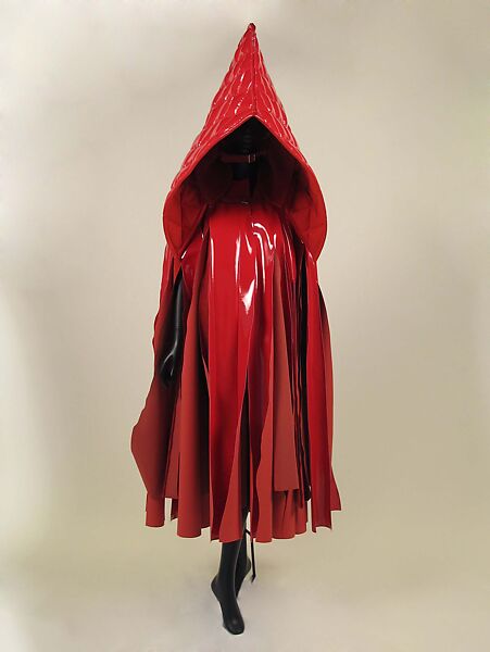 Ensemble, Comme des Garçons (Japanese, founded 1969), (a) plastic (polyurethane), polyester, cotton, metal; (b) plastic (polyurethane), polyester, nylon, metal, Japanese 
