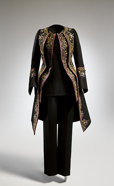 Ensemble, House of Dior (French, founded 1946), silk, wool, cotton, leather, metal, glass, French 