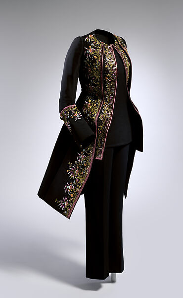 Ensemble, House of Dior (French, founded 1946), silk, wool, cotton, leather, metal, glass, French